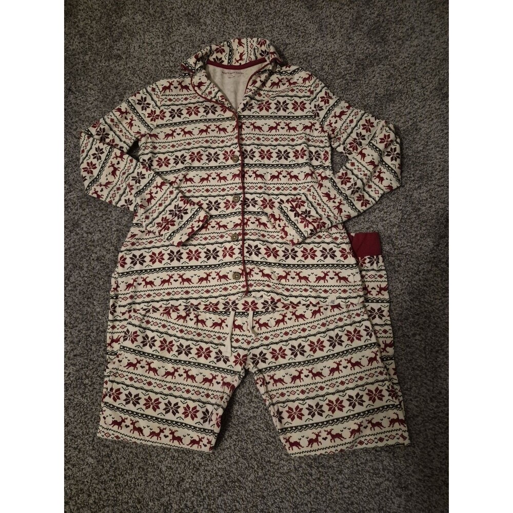 Burts Bees Baby Pajama set size S 2 pc Womens Holidays Christmas Organic Cotton